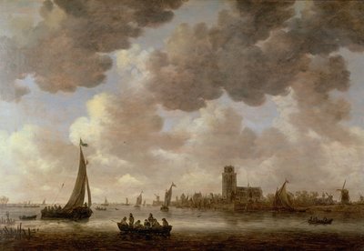 View of Dordrecht Downstream from the Grote Kerk by Jan Josephsz van Goyen